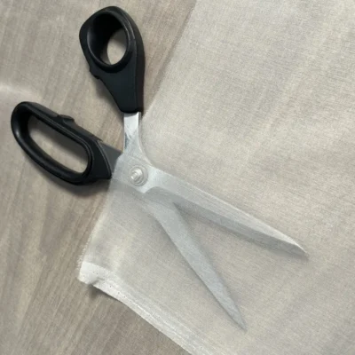 organza seta trasparente bianco naturale