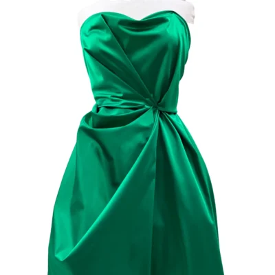 raso sintetico leggermente elasticizzato color verde smeraldo (5)