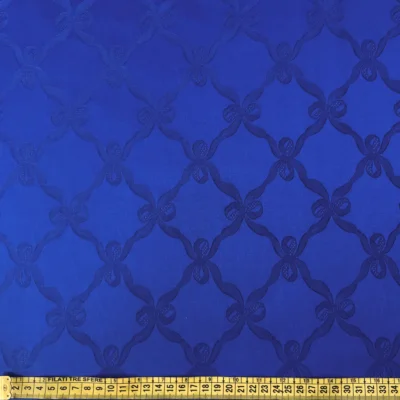 tessuto jacquard a rombi con fiocchi blu elettrico (1)