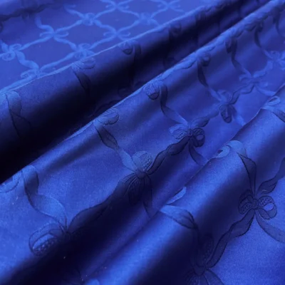 tessuto jacquard a rombi con fiocchi blu elettrico (5)