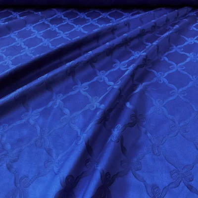 tessuto jacquard a rombi con fiocchi blu elettrico (6)