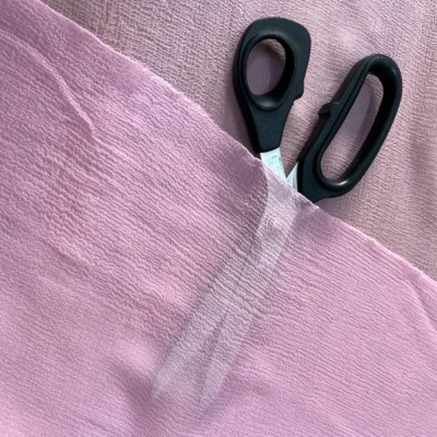 voile goffrato seta rosa bubblegum