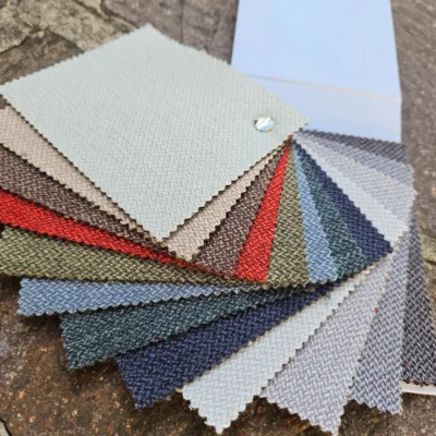 Tessuto intrecciato a lisca di pesce ignifugo classe 1IM idrorepellente - 12 varianti colore - Alt.140 cm