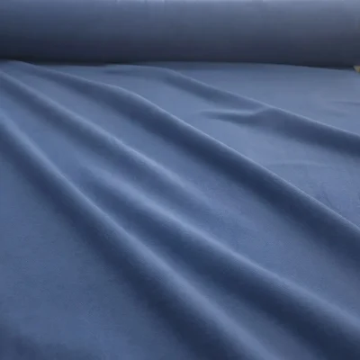 Vellutino blu acciaio per arredamento in puro cotone - Alt. 160 cm