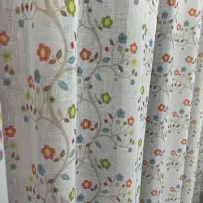 Tessuto per tendaggio floreale multicolore Via Roma 60 (5)