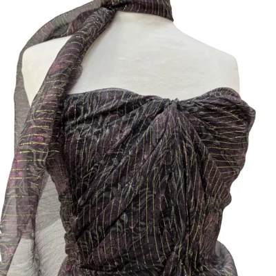 chiffon seta fiori fili lurex 1