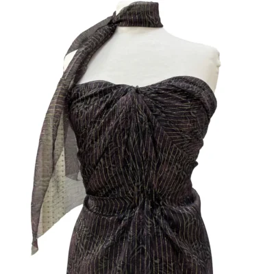 chiffon seta fiori fili lurex 2