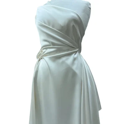 Mikado di Pura Seta Bianco Avorio Made in Italy - Alt.140 cm