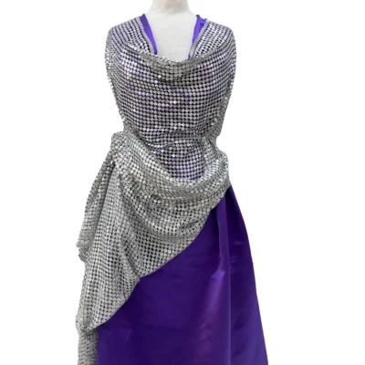 pailettes argentata lurex 8