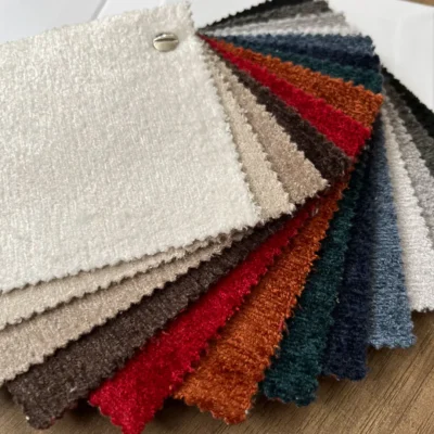 Tessuto morbido cinigliato ignifugo Classe 1IM idrorepellente - 13 varianti colori - Alt. 140