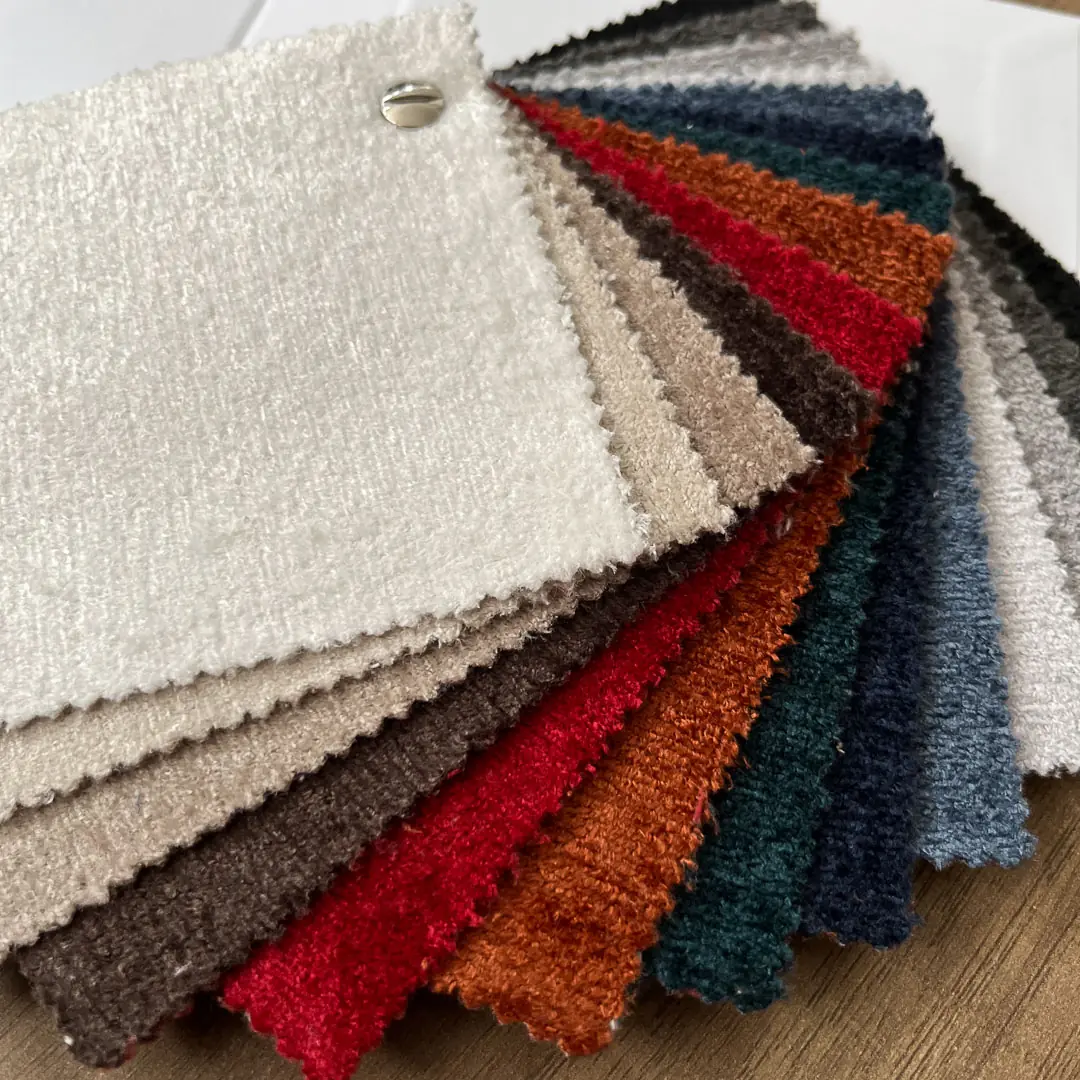 Tessuto morbido cinigliato ignifugo Classe 1IM idrorepellente - 13 varianti colori - Alt. 140