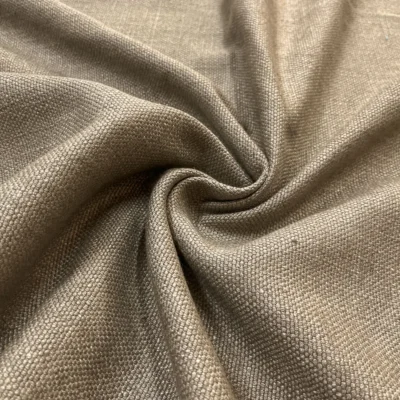 Tessuto multiuso in misto lino-cotone colore tortora - Alt. 140 cm