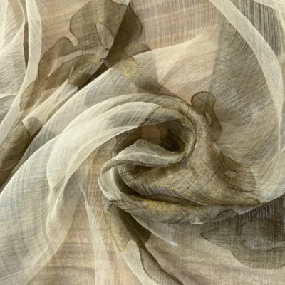 organza devor&egrave; damascato bronzo 5