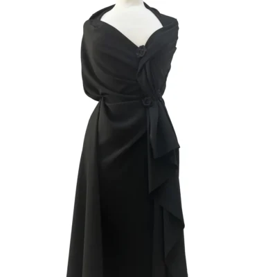 crepe nero poliestere elasticizzato 5