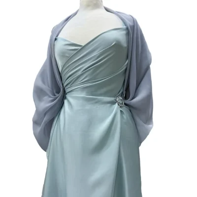 crepe trasparente seta grigio