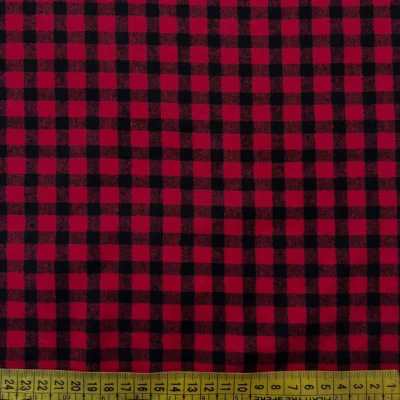 panno lana quadrettato rosso nero