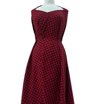 panno lana quadrettato rosso nero1