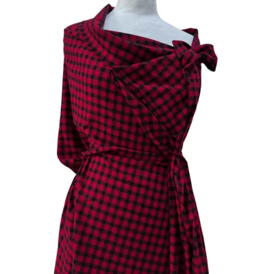 panno lana quadrettato rosso nero6