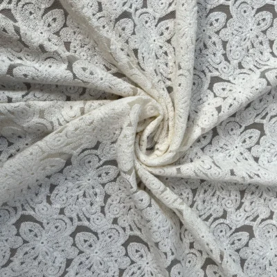 pizzo macram&egrave; avorio base tulle 1