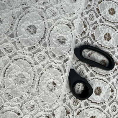 pizzo misto cotone poliestere avorio 4