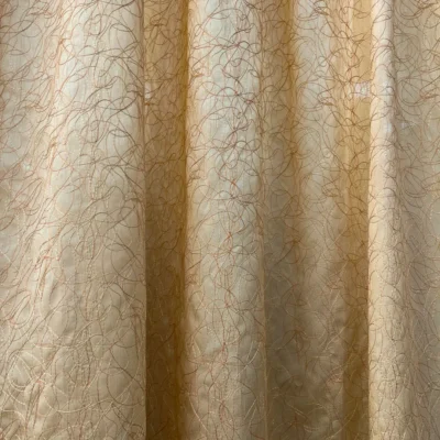 tenda organza arancio pesca ricamata cerchi 1