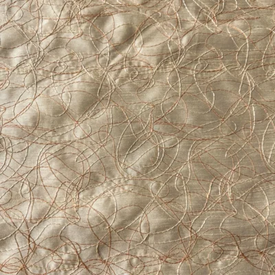 tenda organza arancio pesca ricamata cerchi 2