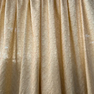 tenda organza arancio pesca ricamata cerchi