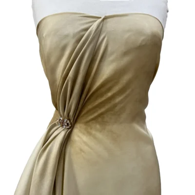 voile seta stampa tie dye sabbia dorato