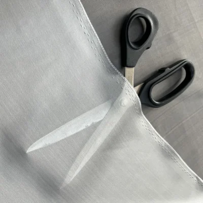 voile stola pura seta grigio perla