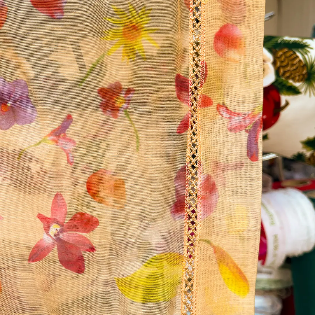 Tenda a Vetro Floreale con Petali Multicolore (4)