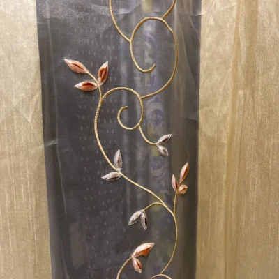 tendaggio misto taffet&agrave; organza bande ricamate 2