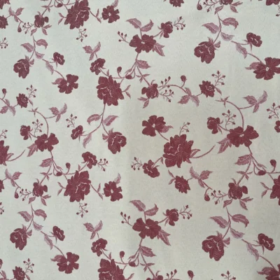 Tessuto d&rsquo;arredo doubleface floreale rosso e beige - Alt.280 cm 6