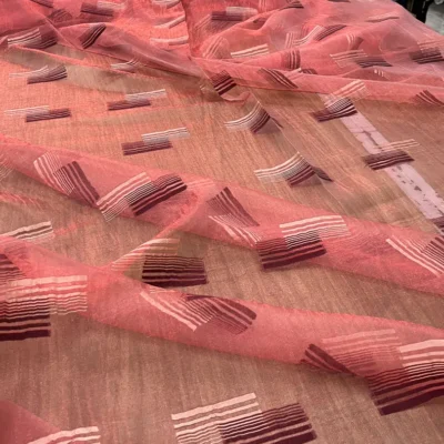 tenda in organza brillante scontata al 50% - larg 142cm 2