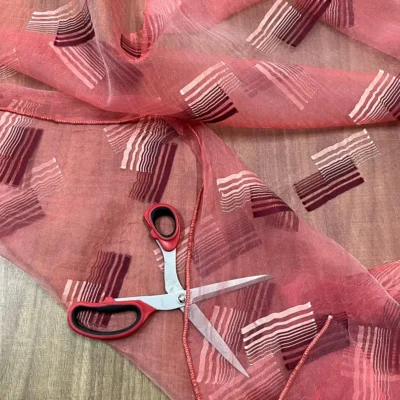 tenda in organza brillante scontata al 50% - larg 142cm 1