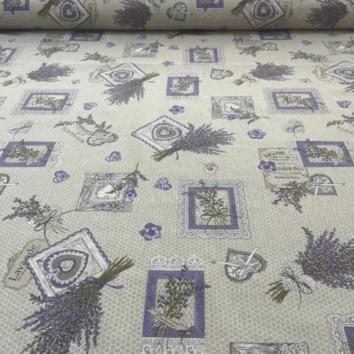 tovagliato rustico lavanda provenzale - Alt. 280 cm