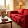 Tessuto d’arredo rosso brillante ad alta resistenza - Alt.140 cm