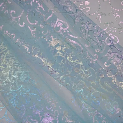 Tulle Charm 4 celeste iridescente
