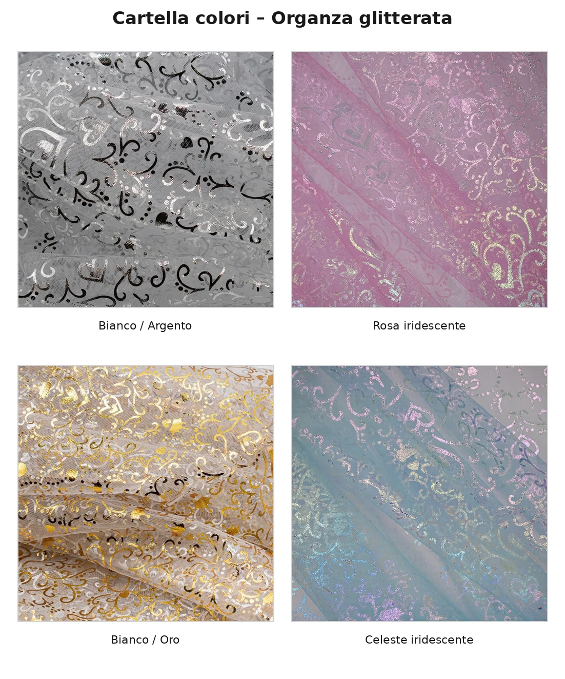 Tulle Charm cartella colori